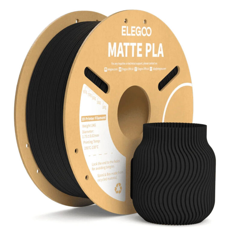 Filamento Elegoo Pla Matte Preto 1.75mm 1Kg