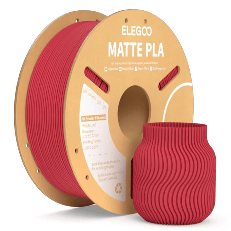Filamento Elegoo Pla Matte Vermelho 1.75mm 1Kg