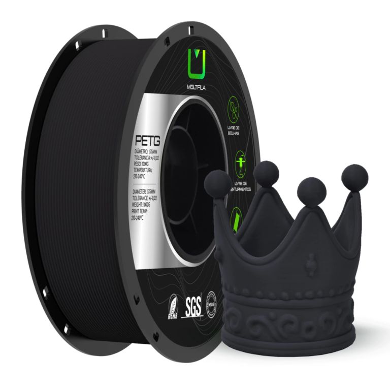 Filamento Multfila Petg Matte Preto 1.75mm 1kg